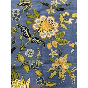 Richloom Fabrics Solarium Outdoor Blue Floral 1 Yard 54" Wide